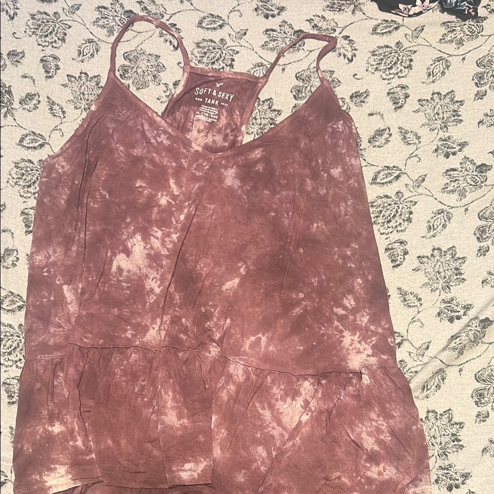 American Eagle Outfitters Mauve Pink Tie-Dye Camisole